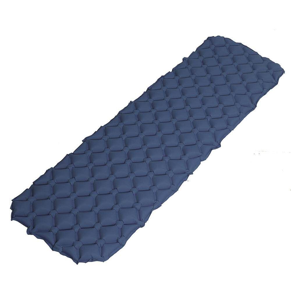 195×58×5 Lightweight Portable Inflatable Sleeping Pad Air Mattress Waterproof Camping Mat Comfortable Sleeping Beach Mat With Pillow Blueberry
