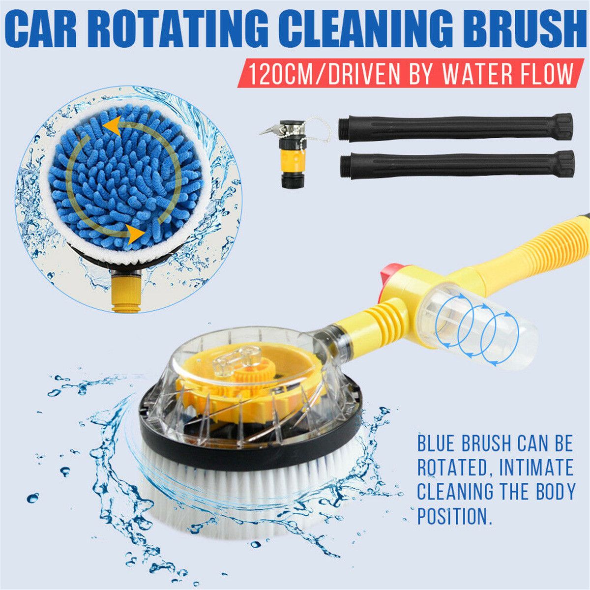 Car Washer Rotating Wash Brush Vehicle Care Tool Washing Sponge Cleaner