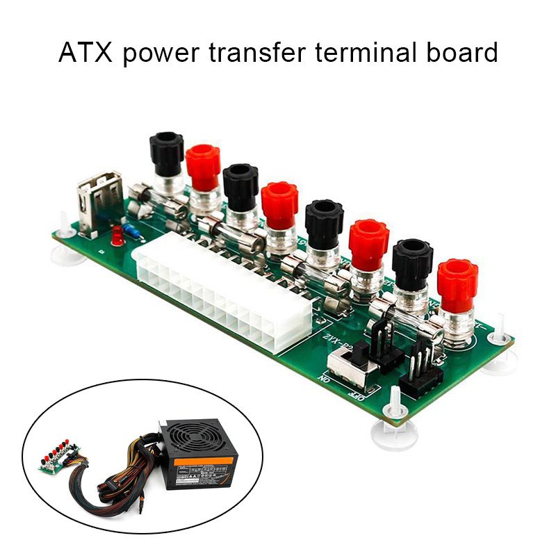 PC Power Supply Breakout Adapter Module 24Pin