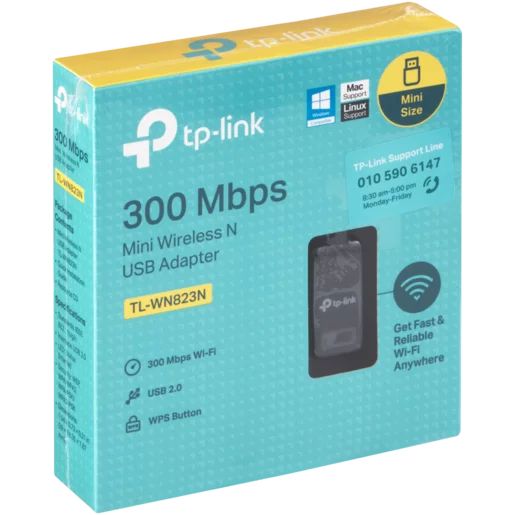 TP Link Wireless Mini USB-A 2.0 Wi-Fi N Adaptor 300Mbps