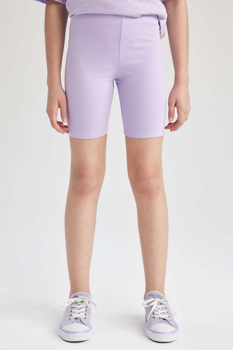 Girl Casual Knitted Leggings - Purple