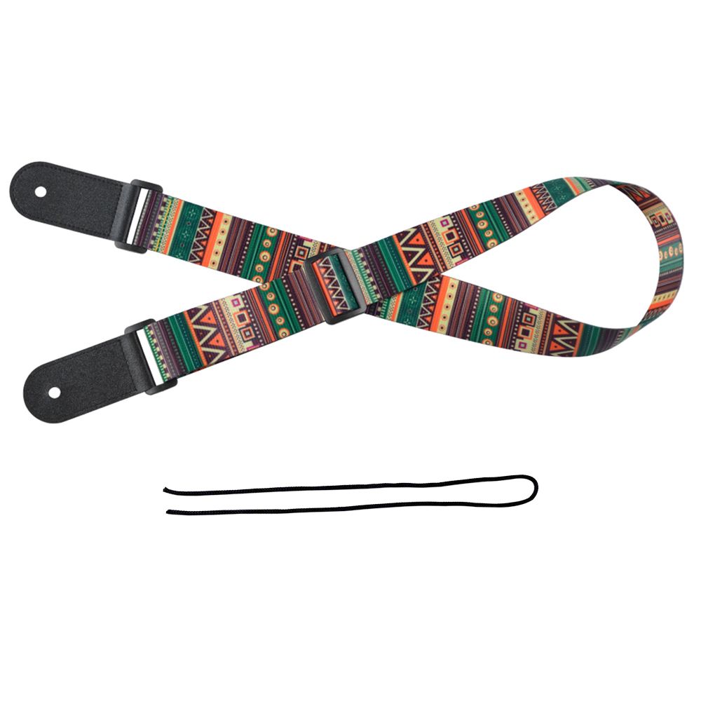 Adjustable Ukulele Strap Soft Polyester Woven Printing