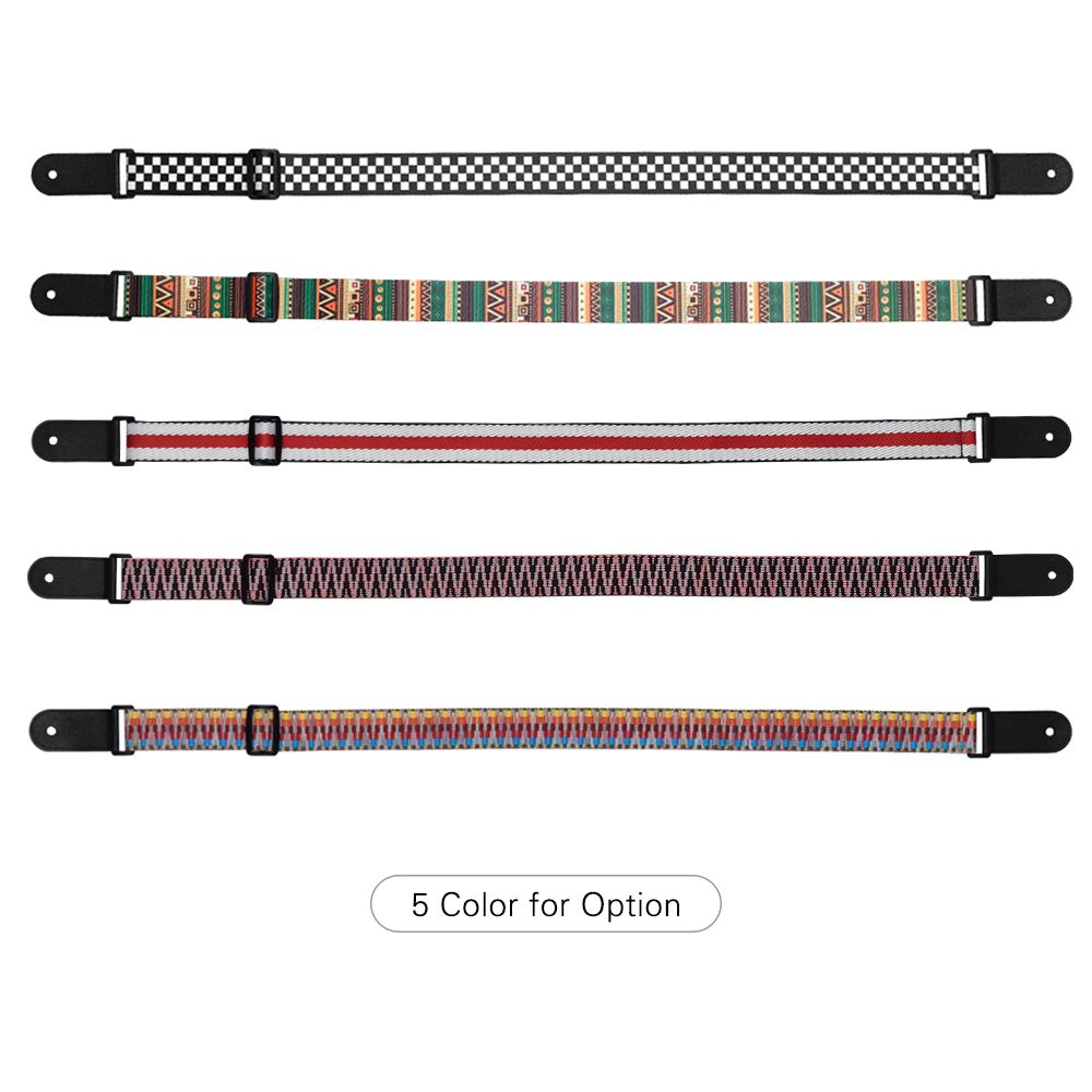 Adjustable Ukulele Strap Soft Polyester Woven Printing