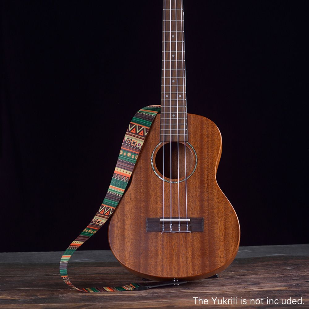 Adjustable Ukulele Strap Soft Polyester Woven Printing