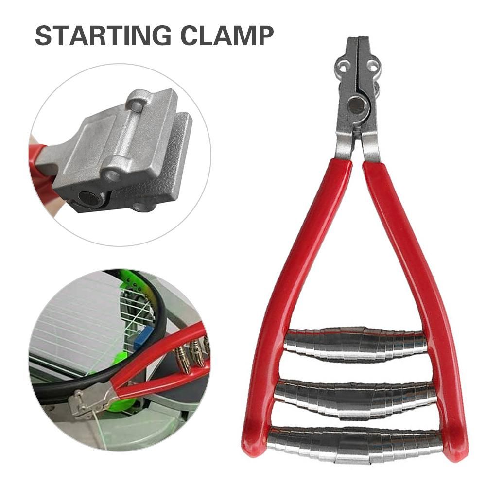 Badminton Racket Stringing Combo Tools with Starting Clamp Stringing Hook Bent Nose Pliers Flying Clamp Straight Awl
