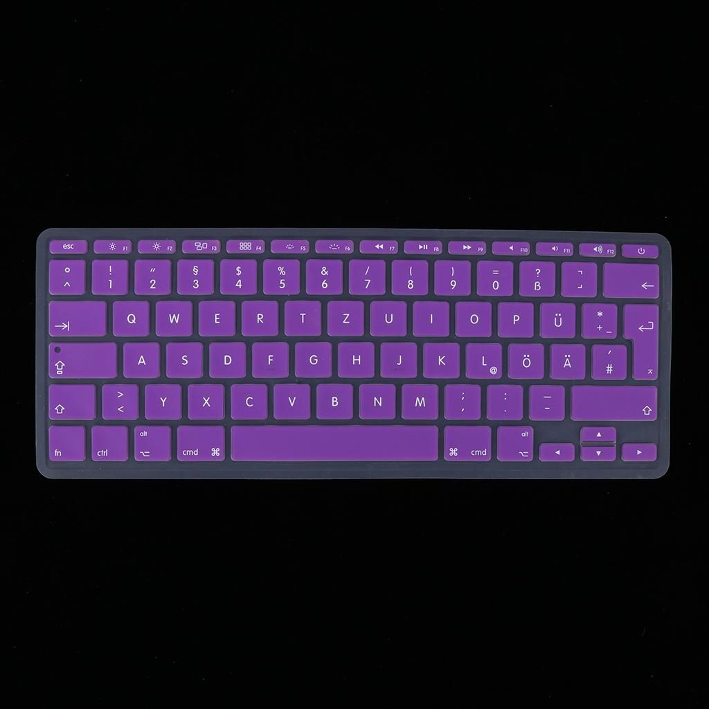 Keyboard German Language Anti Dust Skin Cover For European Purple