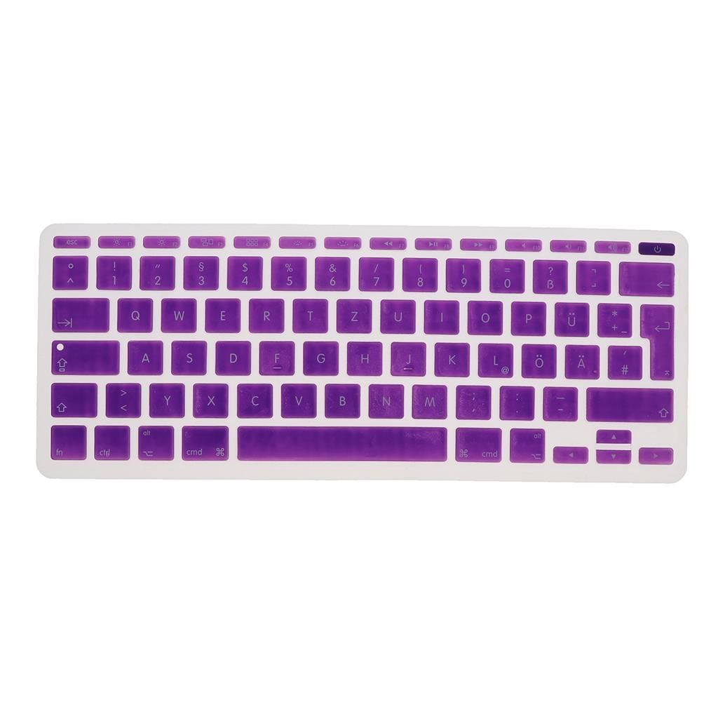 Keyboard German Language Anti Dust Skin Cover For European Purple