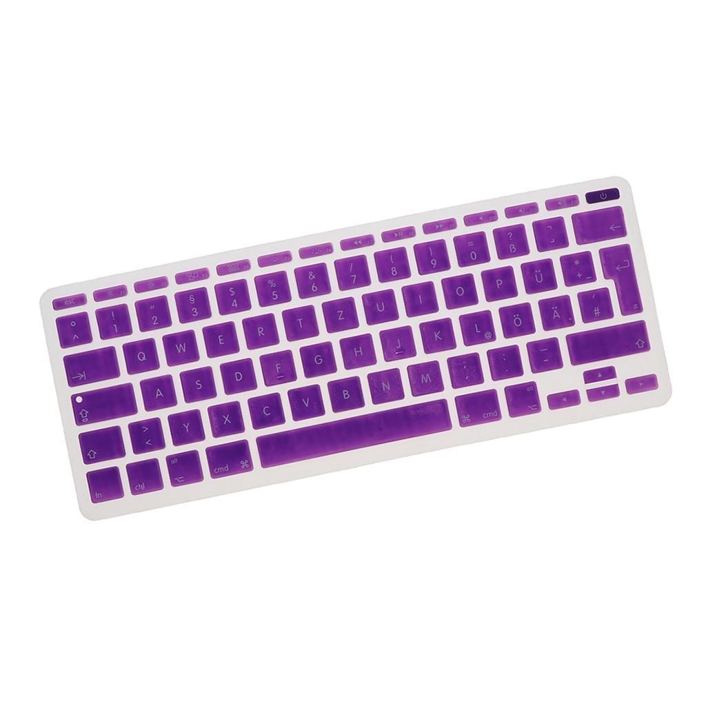 Keyboard German Language Anti Dust Skin Cover For European Purple