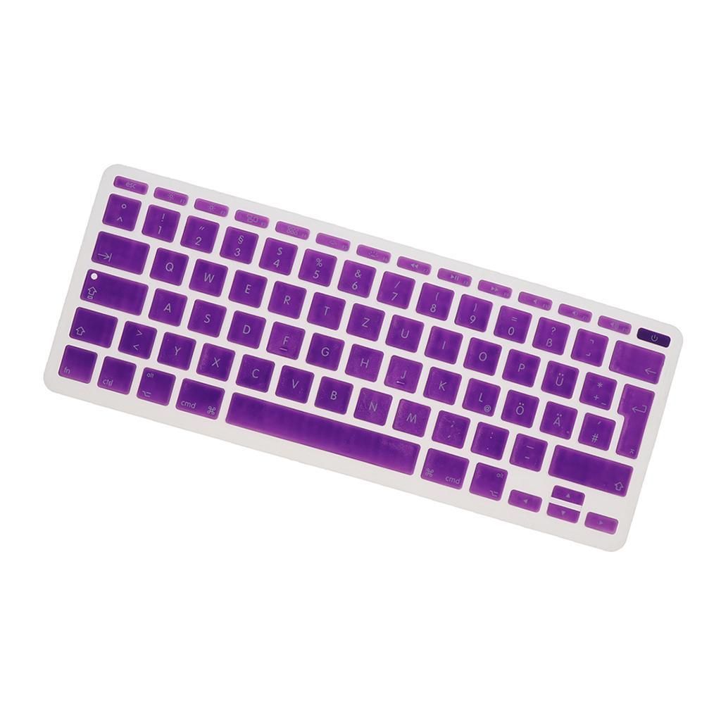 Keyboard German Language Anti Dust Skin Cover For European Purple