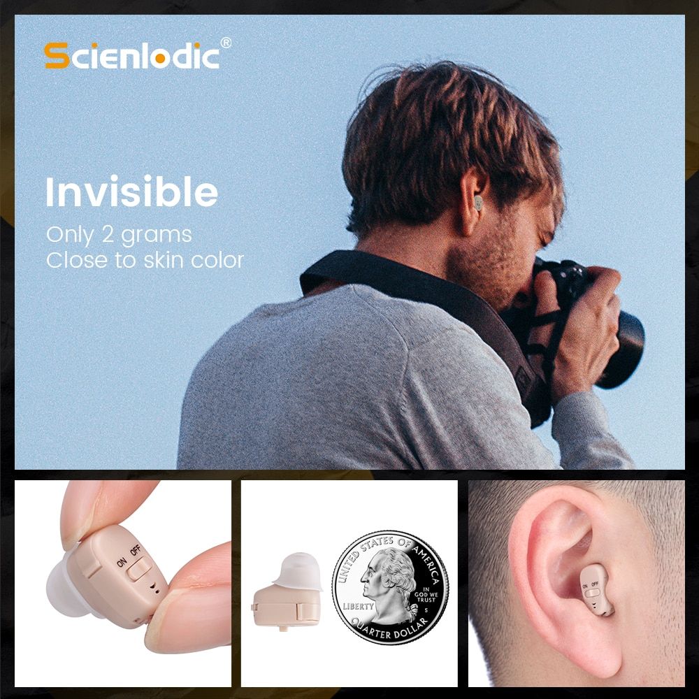 Digital Hearing Aid Ear For Deafness Mini Invisable Hearing Aids For Deaf/Elderly Moderate Medical