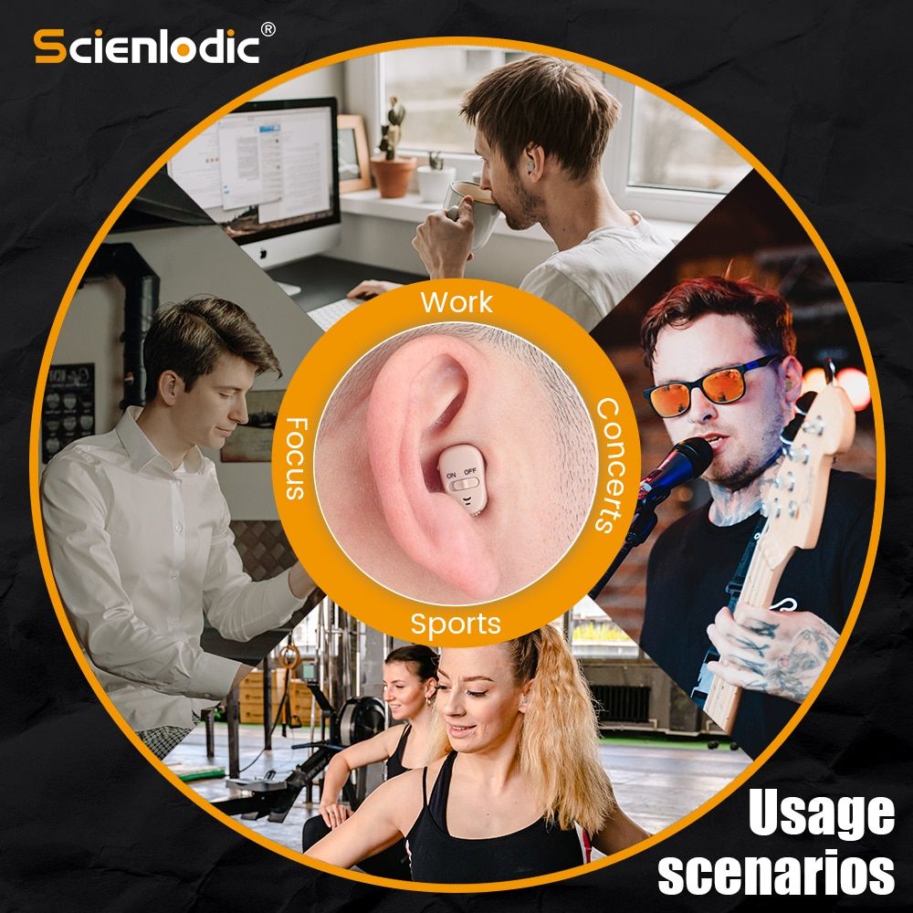 Digital Hearing Aid Ear For Deafness Mini Invisable Hearing Aids For Deaf/Elderly Moderate Medical