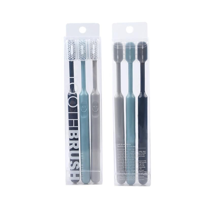 Toothbrush 3 Pcs Fine Soft Hair round Handle Toothbrush