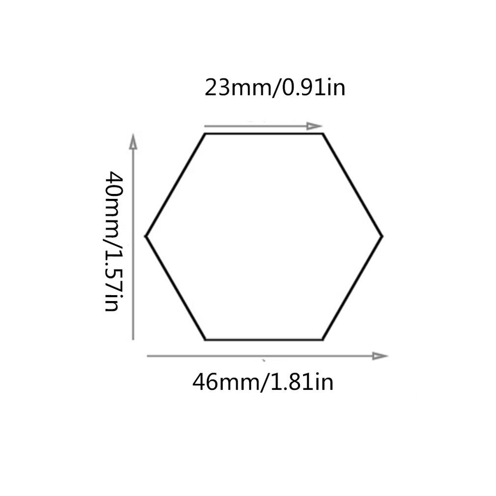 12pcs Acrylic Hexagon Frame Mirror Wall Stickers Self-Adhesive Decals