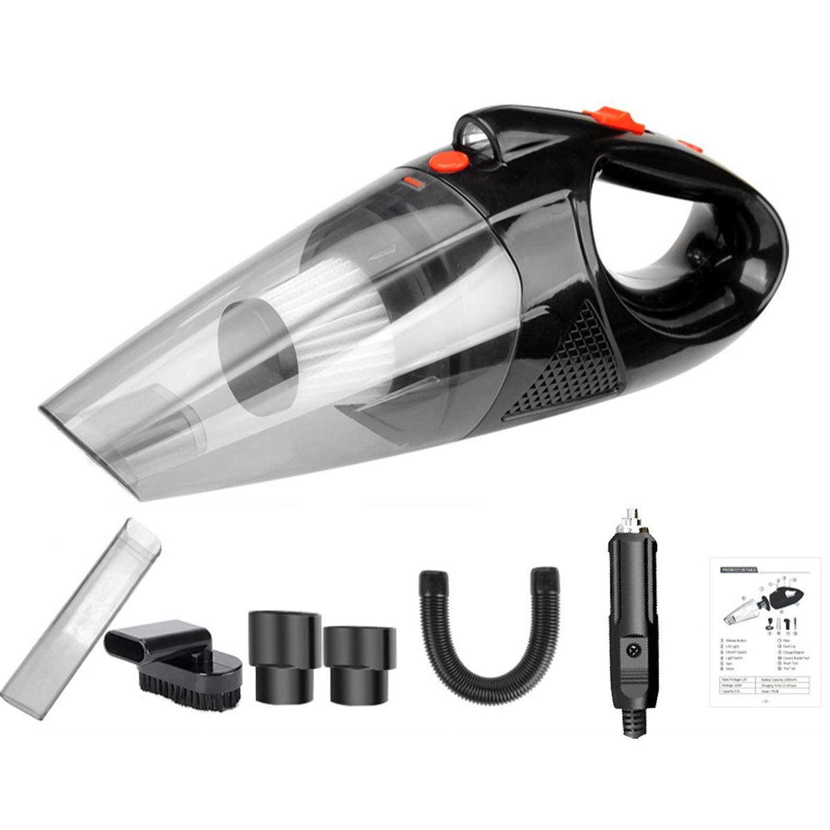Car Vacuum Cleaner Hand Held Rechargeable Car Vacuum