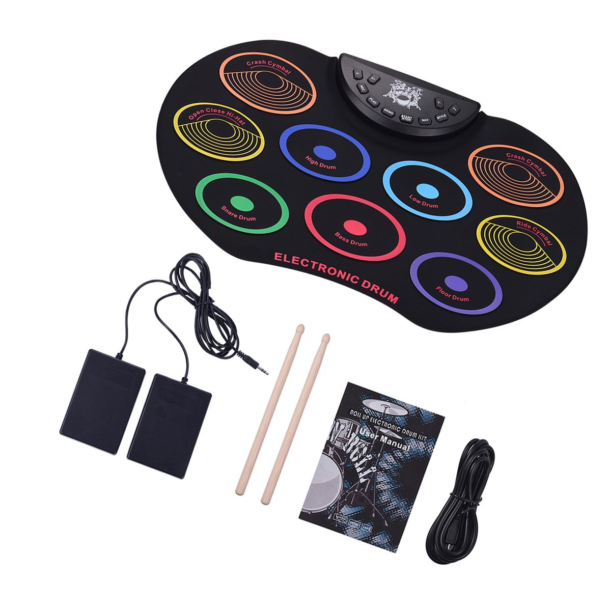 Compact Size Roll-Up Drum Set Electronic Drum Kit