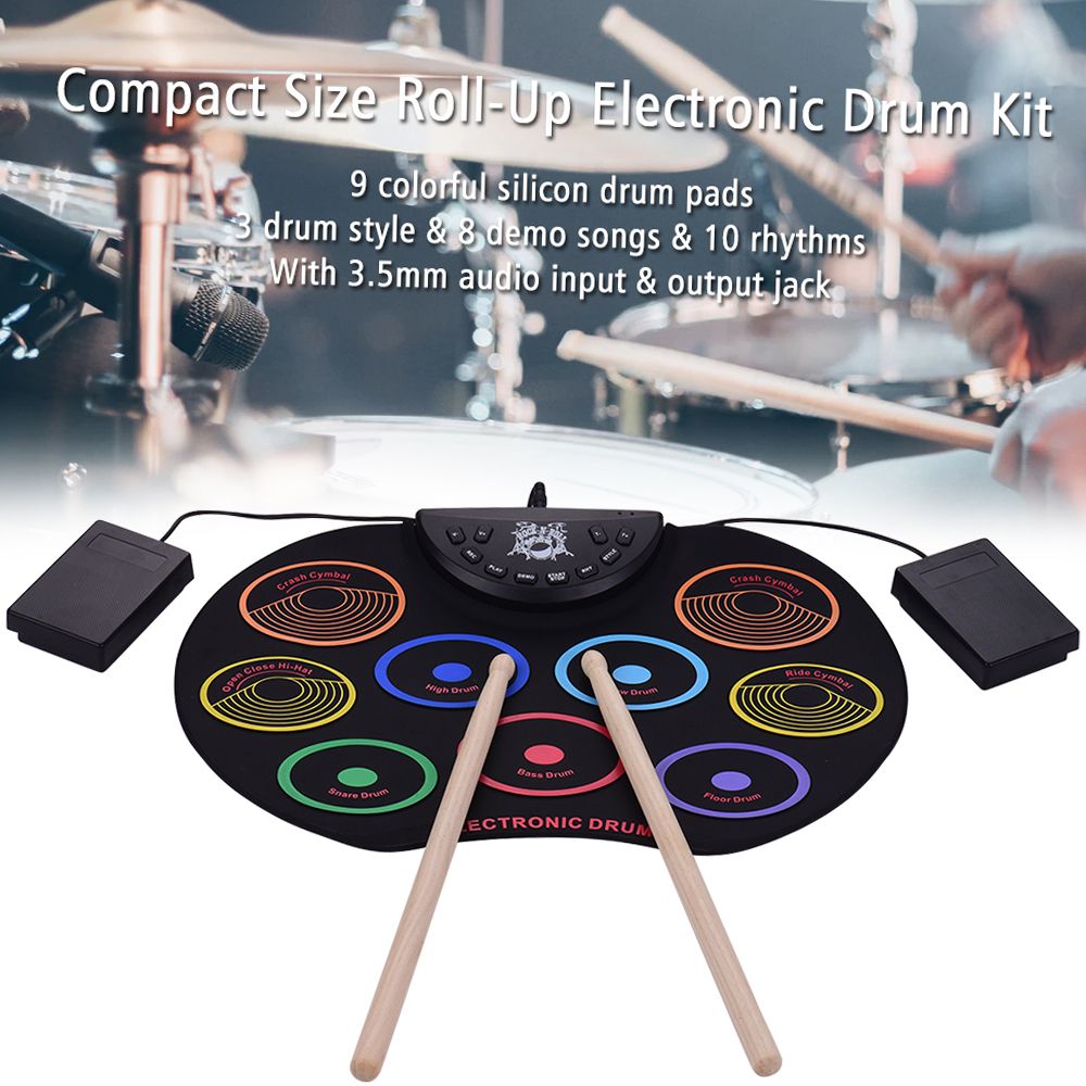Compact Size Roll-Up Drum Set Electronic Drum Kit