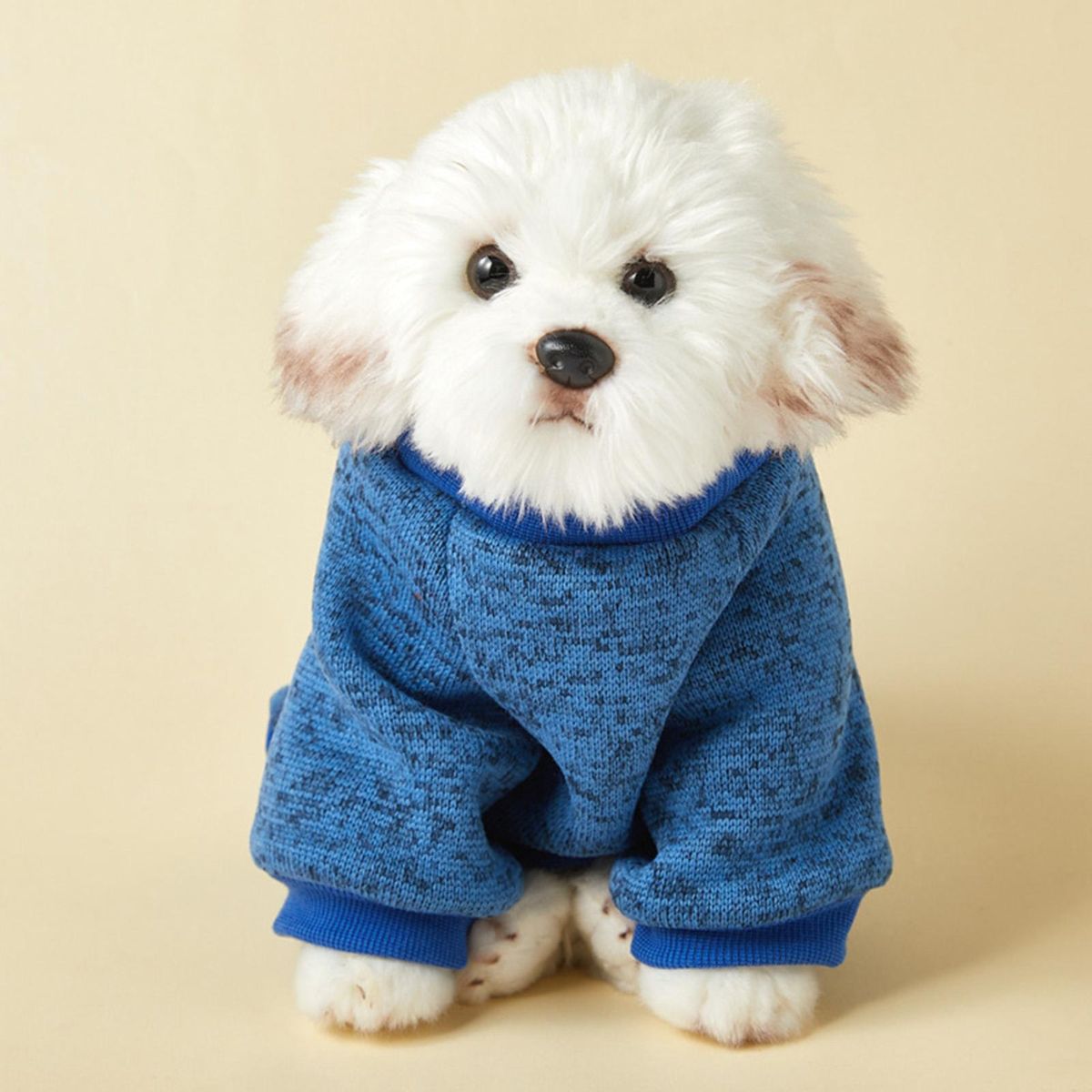 Dog Sweatshirt Two-legged Pet Dog Sweatshirt Warm Outfit Blue