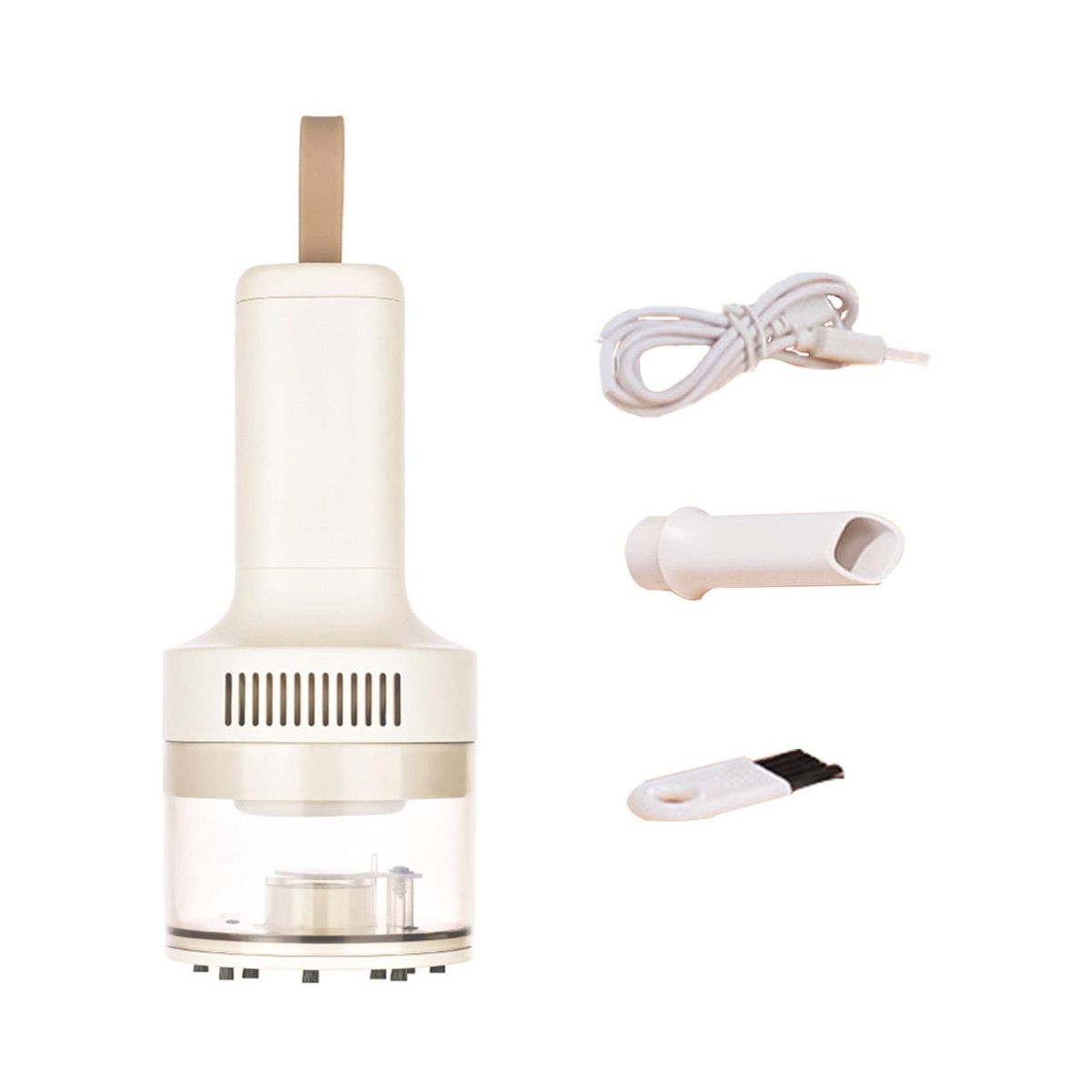 Mini Car Cleaner USB Charging Mini Keyboard Cleaner Beige