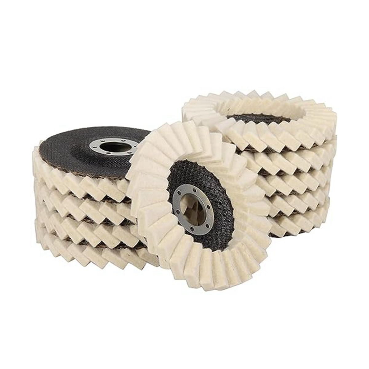 Felt Flip Disc Wool Wheel Louver  5 Inch Pad For Angle Grinder