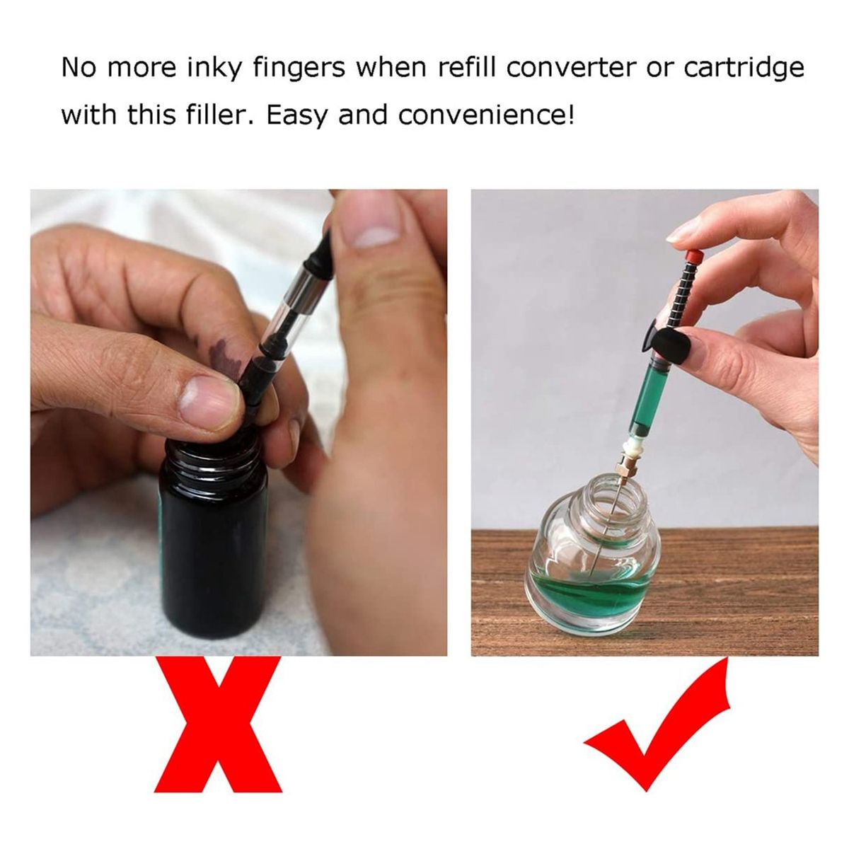 5 PCS Pen Ink Syringe Filler, Spring Conve
