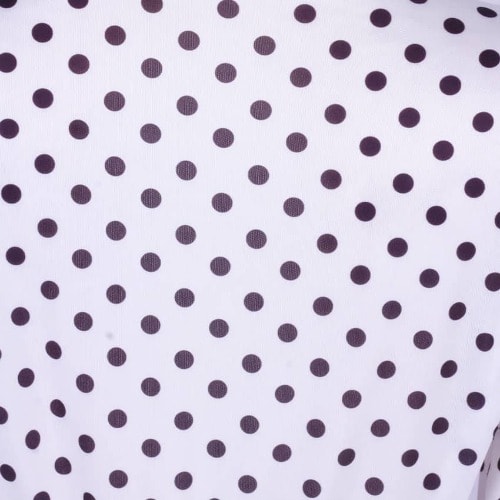 Front Wrap Dotted Dress - White