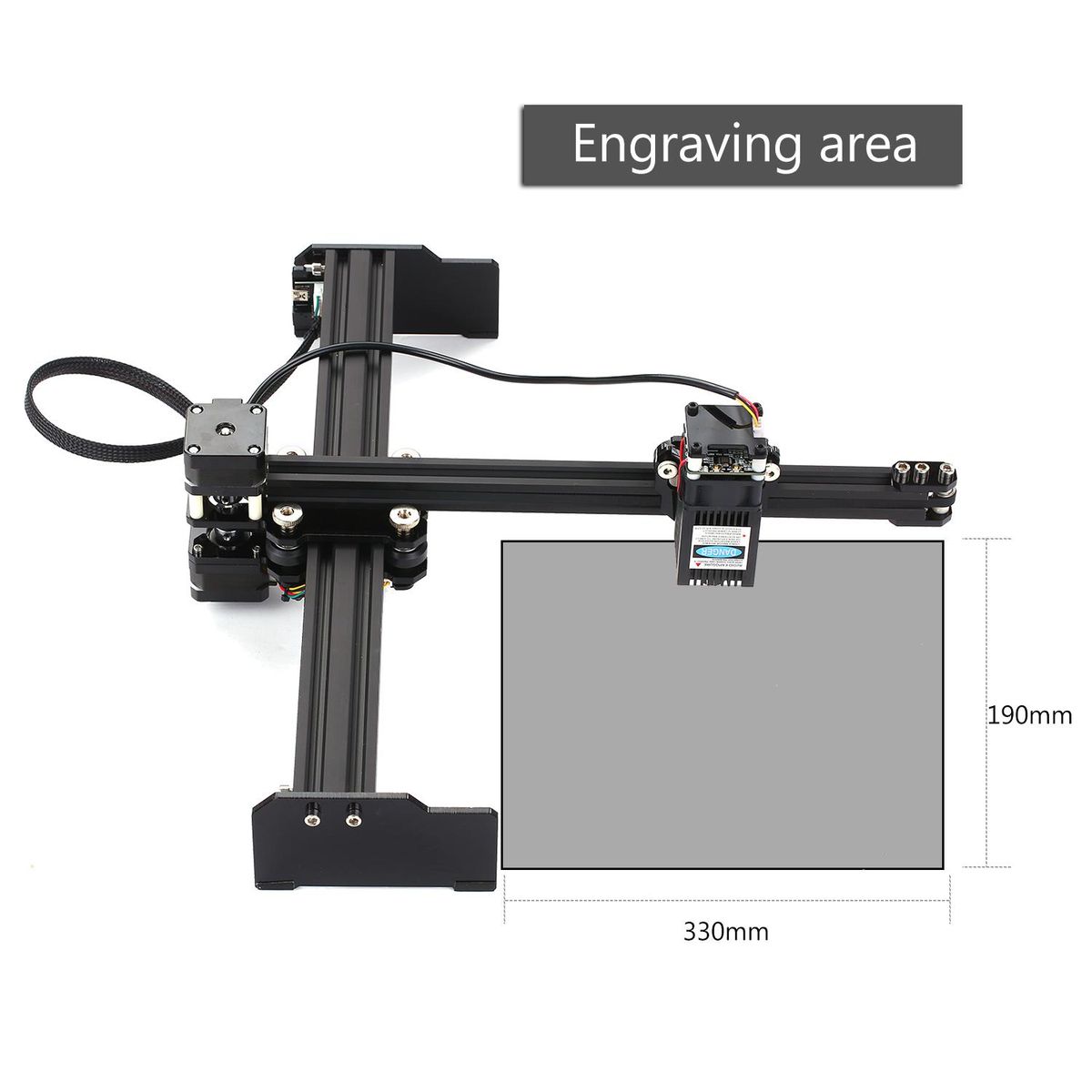 2.3W Laser Engraving Machine High Speed Mini Desktop Laser Engraver Printer Portable Household Art Craft DIY Laser Engraving Cutter for Wood Plastic Bamboo Rubber Leather US Plug