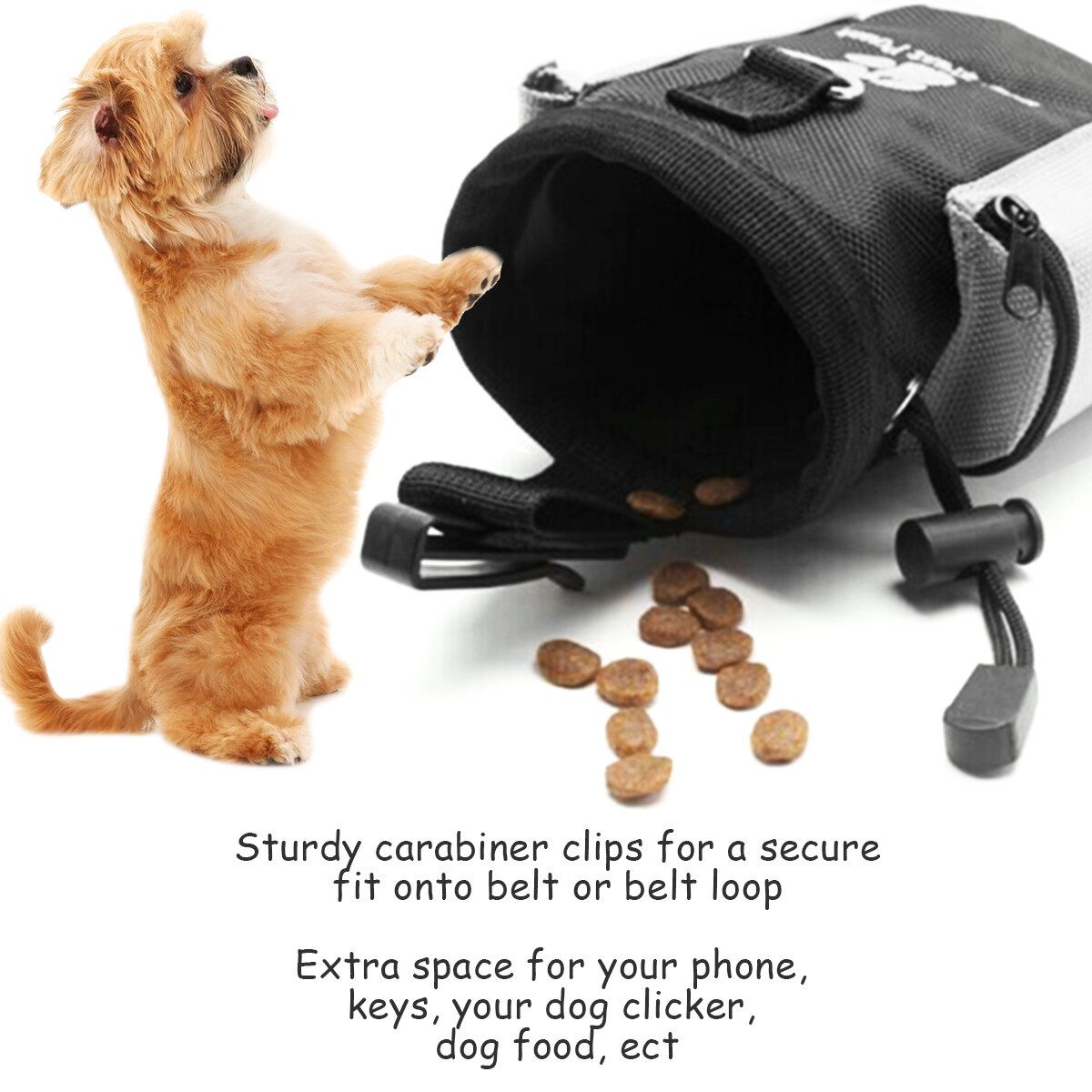 Pet Treat Pouch Dog Training Walking Bags Portable Detachable Pets Food Feed Pocket Puppy Snack Reward Waist Bag