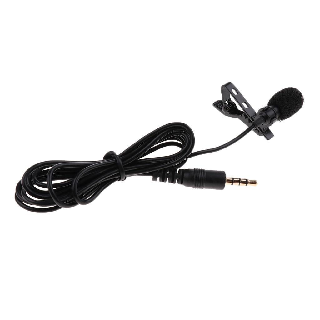 Omnidirectional 3.5mm Lavalier Lapel Tie Clip Mic Microphone For