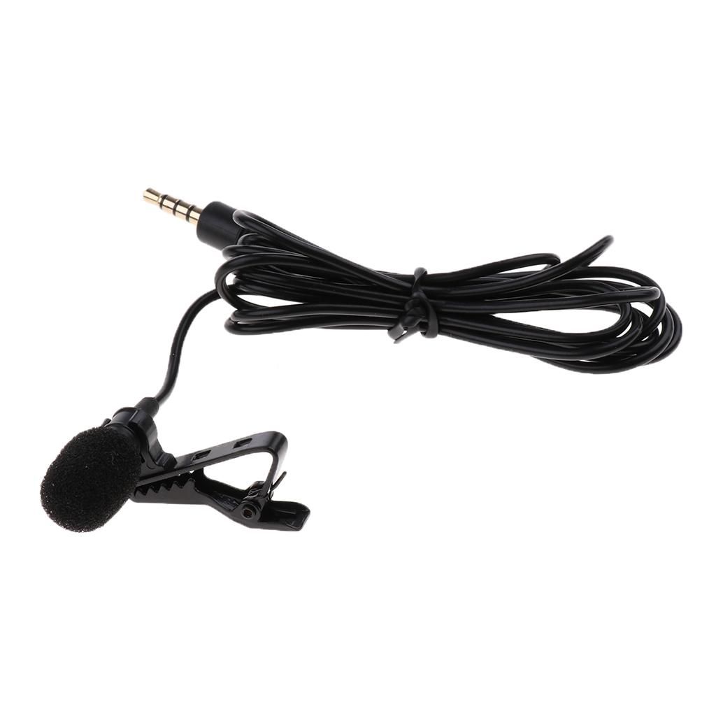 Omnidirectional 3.5mm Lavalier Lapel Tie Clip Mic Microphone For