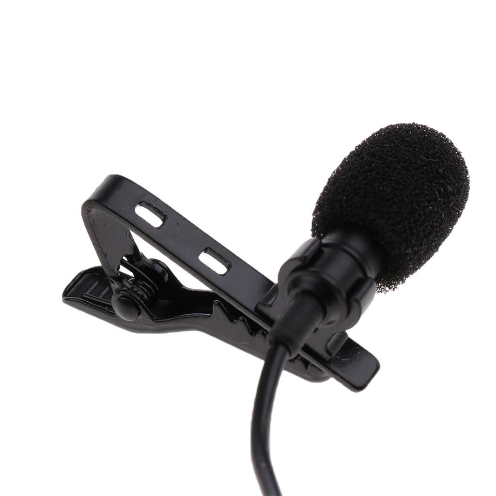 Omnidirectional 3.5mm Lavalier Lapel Tie Clip Mic Microphone For