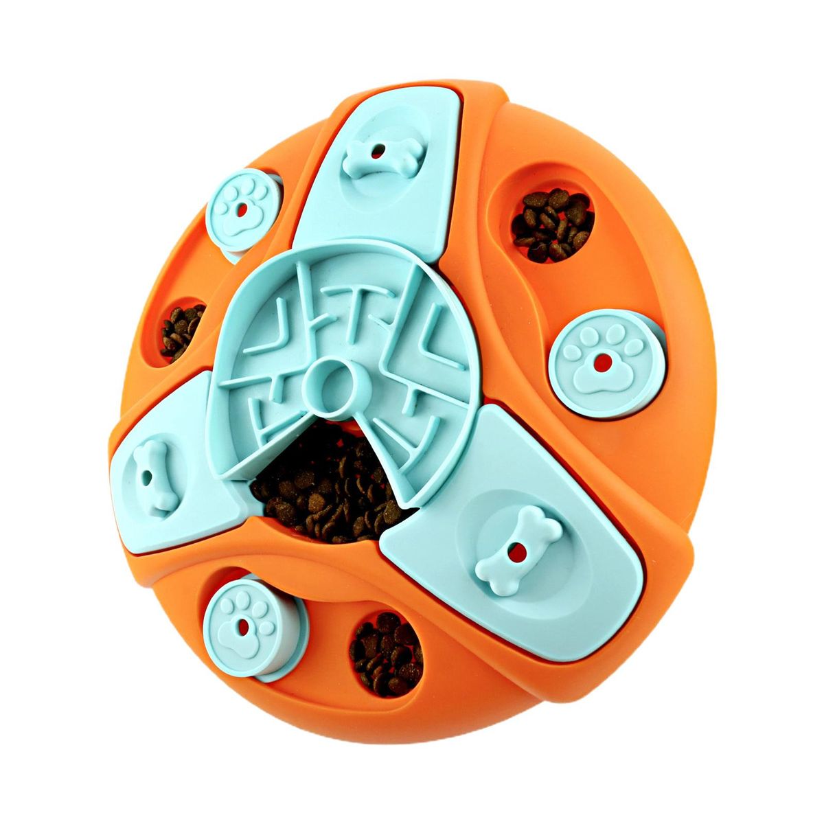 Puzzle Feeder Toy Treat Puzzle Dog Enrichment Toy Lake Blue