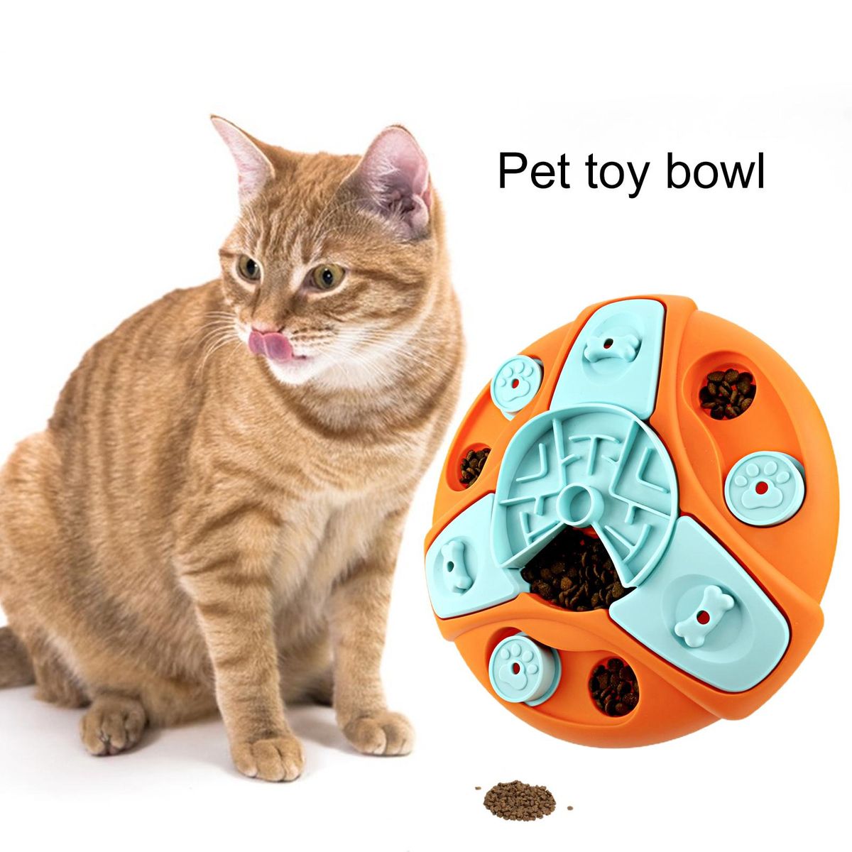 Puzzle Feeder Toy Treat Puzzle Dog Enrichment Toy Lake Blue