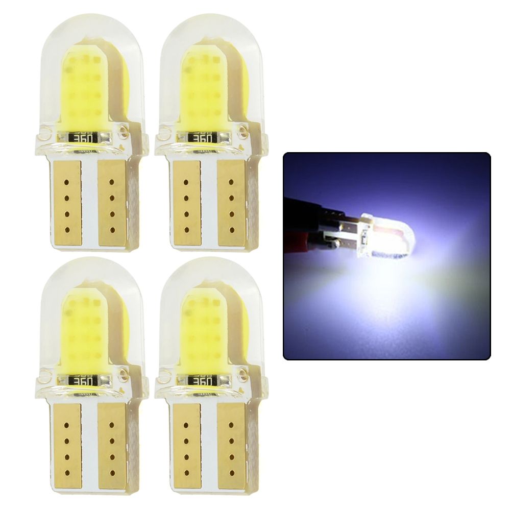 4Pcs T10 W5W COB LED Canbus Super Bright Wedge Parking-White