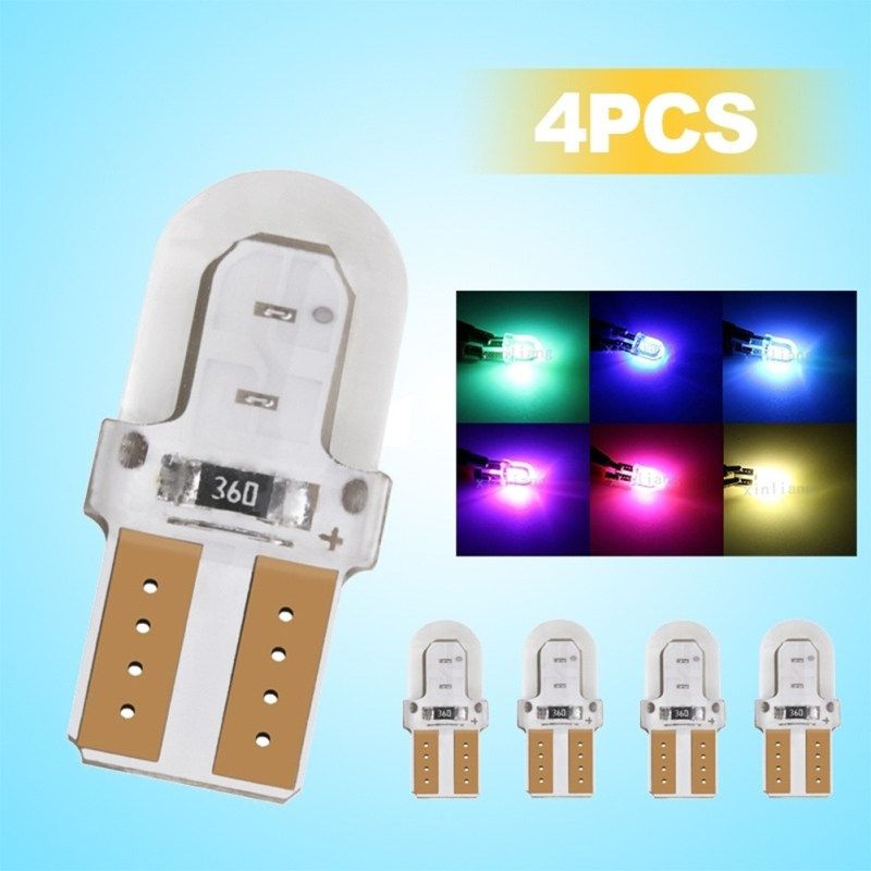4Pcs T10 W5W COB LED Canbus Super Bright Wedge Parking-White