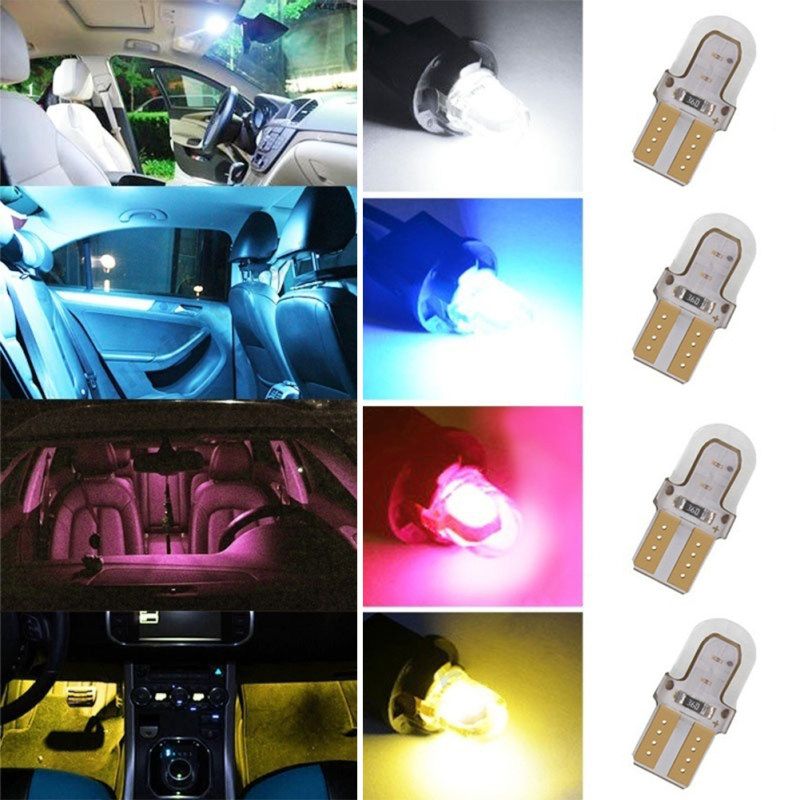 4Pcs T10 W5W COB LED Canbus Super Bright Wedge Parking-White