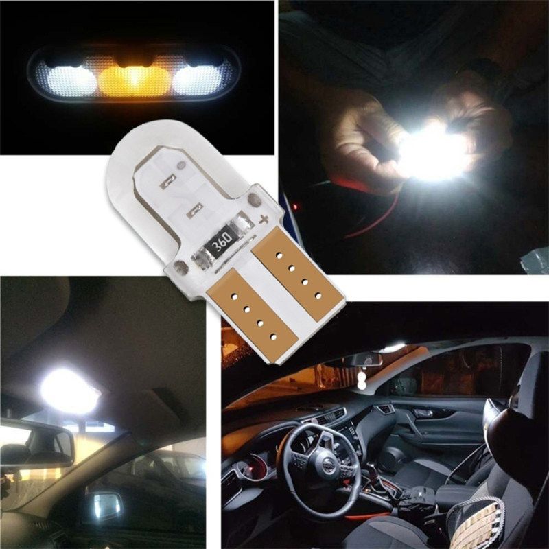 4Pcs T10 W5W COB LED Canbus Super Bright Wedge Parking-White