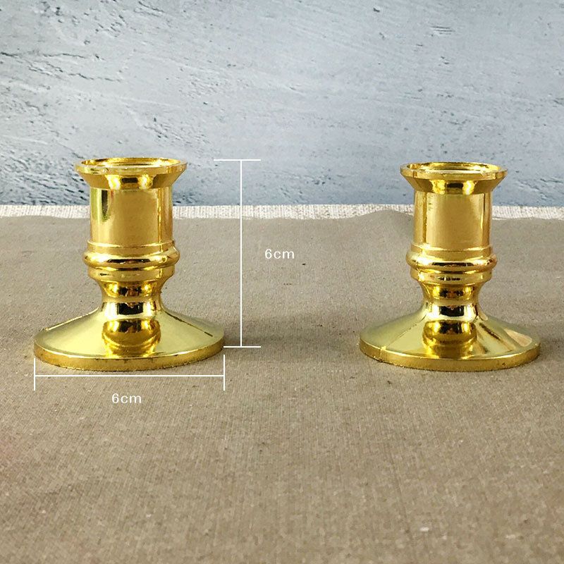 10X Gold Pillar Candle Base Taper Candle Holder Candlestick
