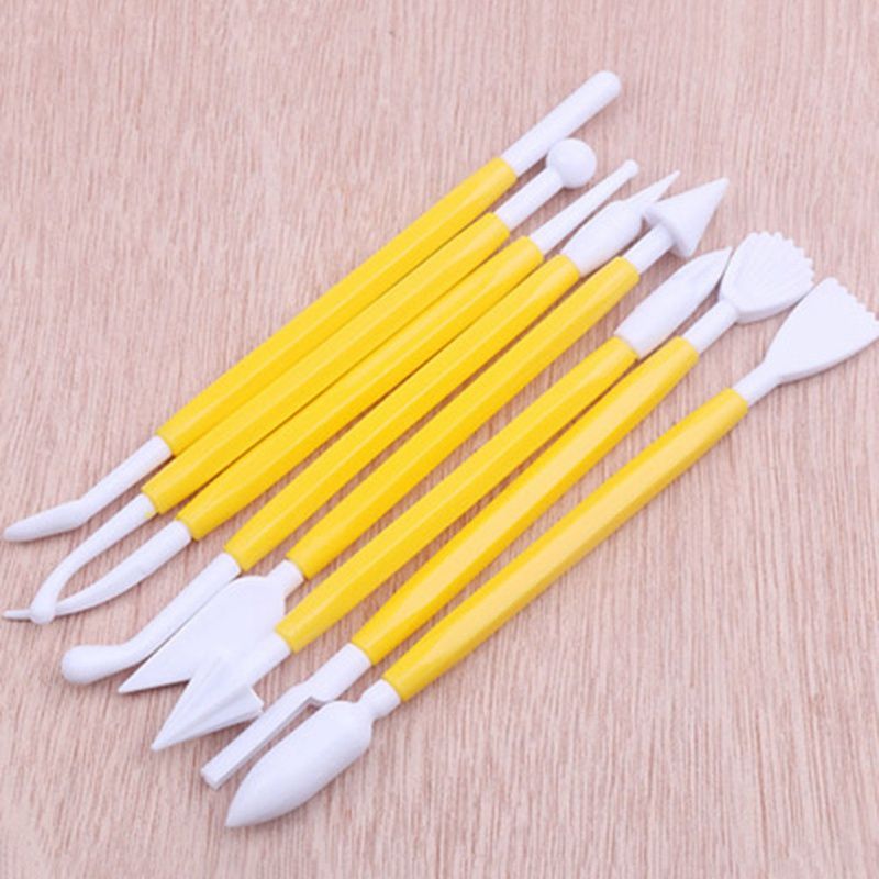 Useful 8Pcs Set Fondant Carving Kits Biscuit Icing Sugar