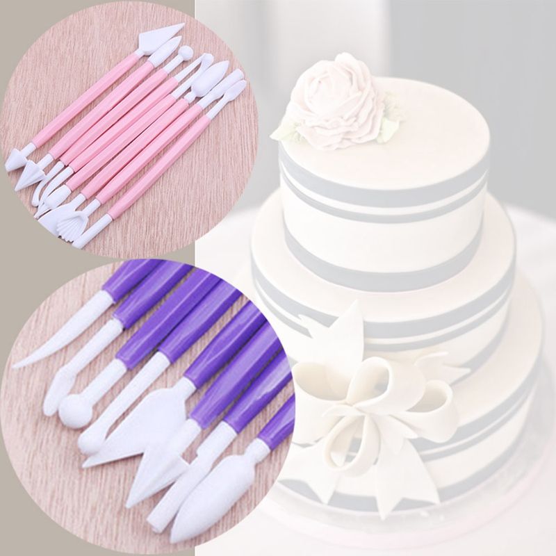 Useful 8Pcs Set Fondant Carving Kits Biscuit Icing Sugar