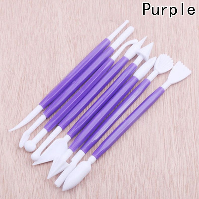 Useful 8Pcs Set Fondant Carving Kits Biscuit Icing Sugar