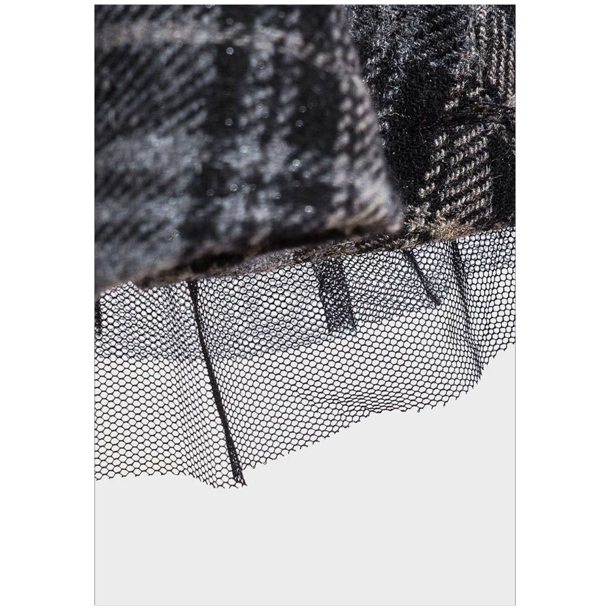 Mfed Girls Check Wool Blend Skirt