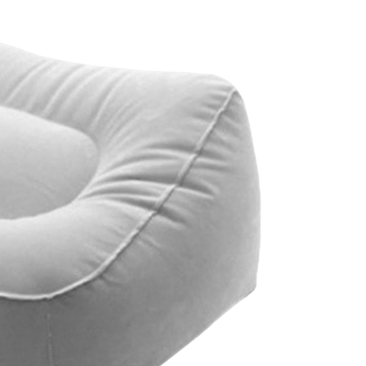 Portable Inflatable Footrest Pad With Inflator Foot Massage Gray