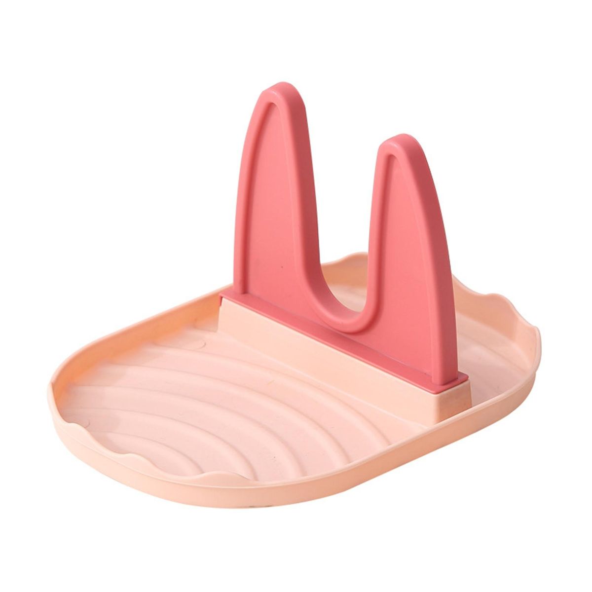 Pot Lid Pan Shelf Spatula Rack Pan Cover Shelf Pink