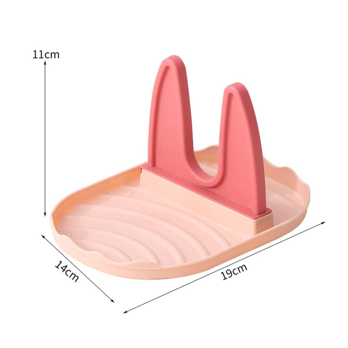 Pot Lid Pan Shelf Spatula Rack Pan Cover Shelf Pink