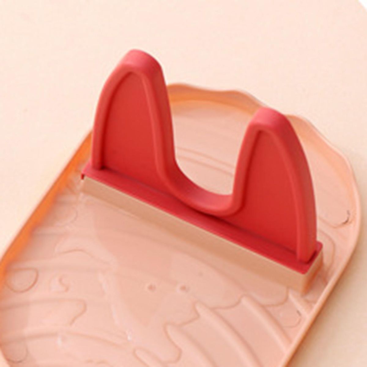 Pot Lid Pan Shelf Spatula Rack Pan Cover Shelf Pink