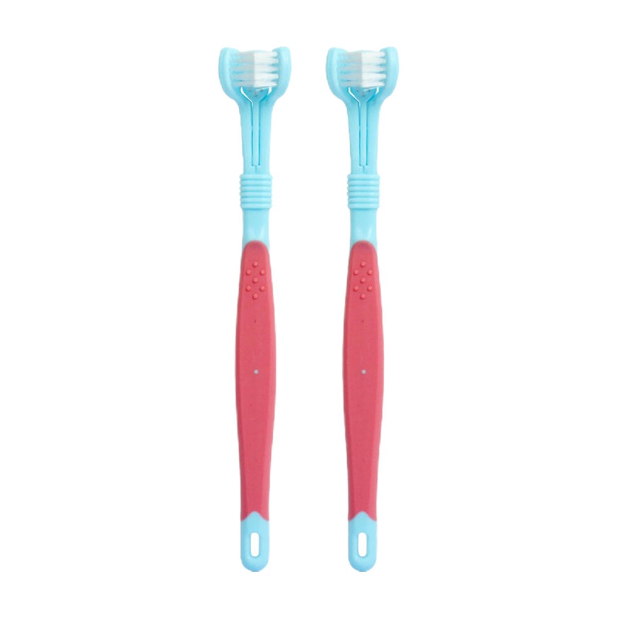 2Pcs Toothbrush Cat Dog Teeth Cleaning Brush Blue