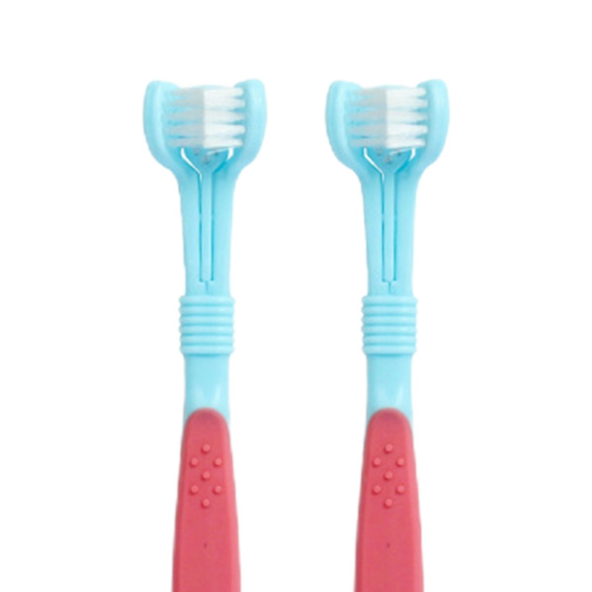 2Pcs Toothbrush Cat Dog Teeth Cleaning Brush Blue