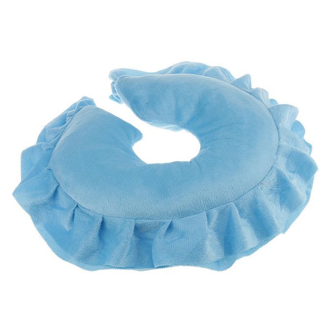 U Shape Spa Salon  Table Cradle Face Pillow Neck Head Skyblue