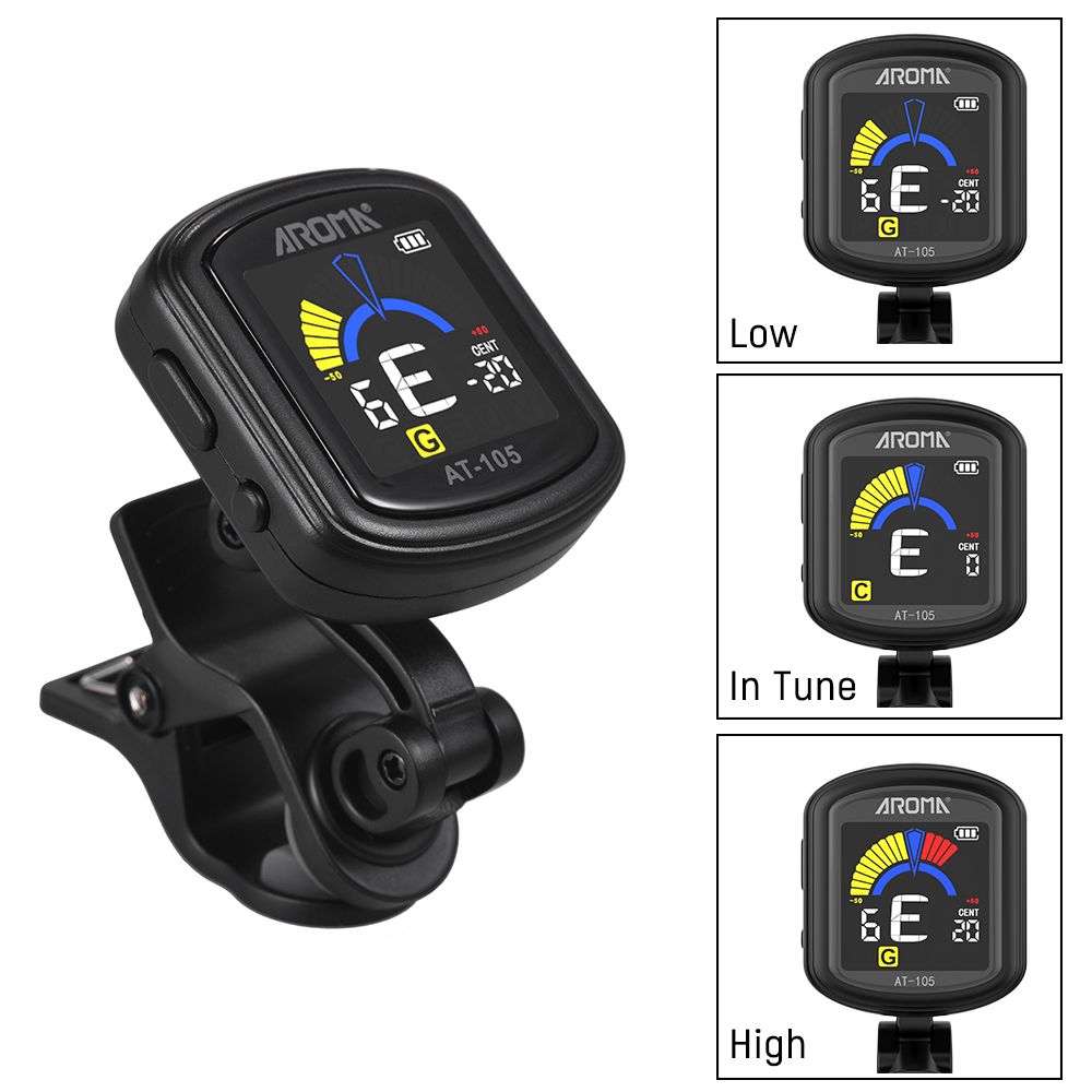 AT-105 Rechargeable Clip-on Tuner Color Screen