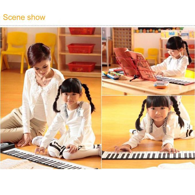 Portable 61 Keys Flexible Roll-Up Piano USB MIDI Electronic.